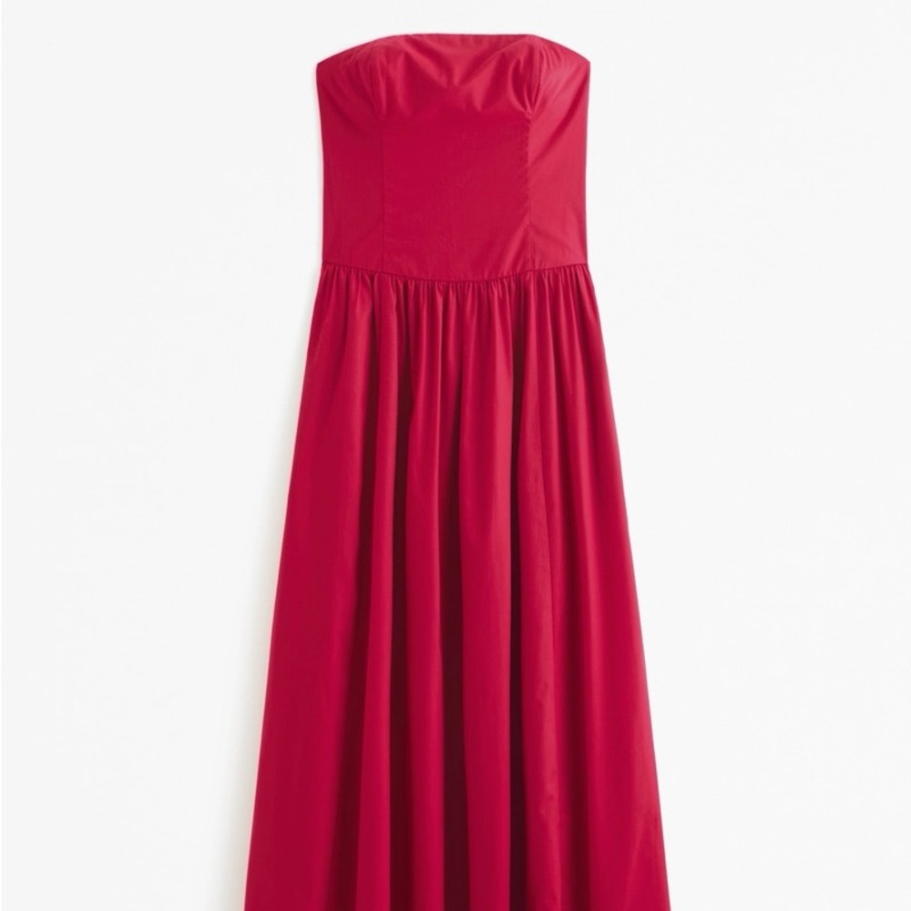 Abercrombie & Fitch Red Strapless Dress